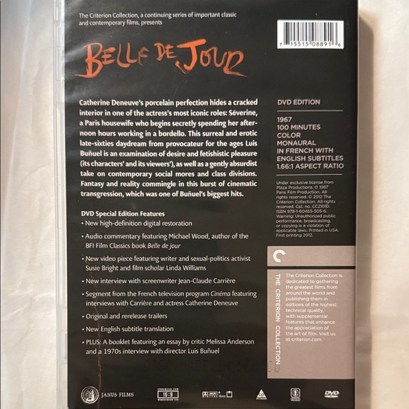 🎬 Belle de Jour DVD 1967 Classic The Criterion Collection.🎞️ - Picture 6 of 10